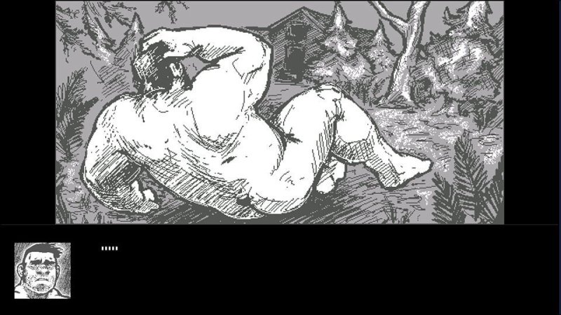 Illustrated adult male characters talking in a dark room — See No Evil screenshot.